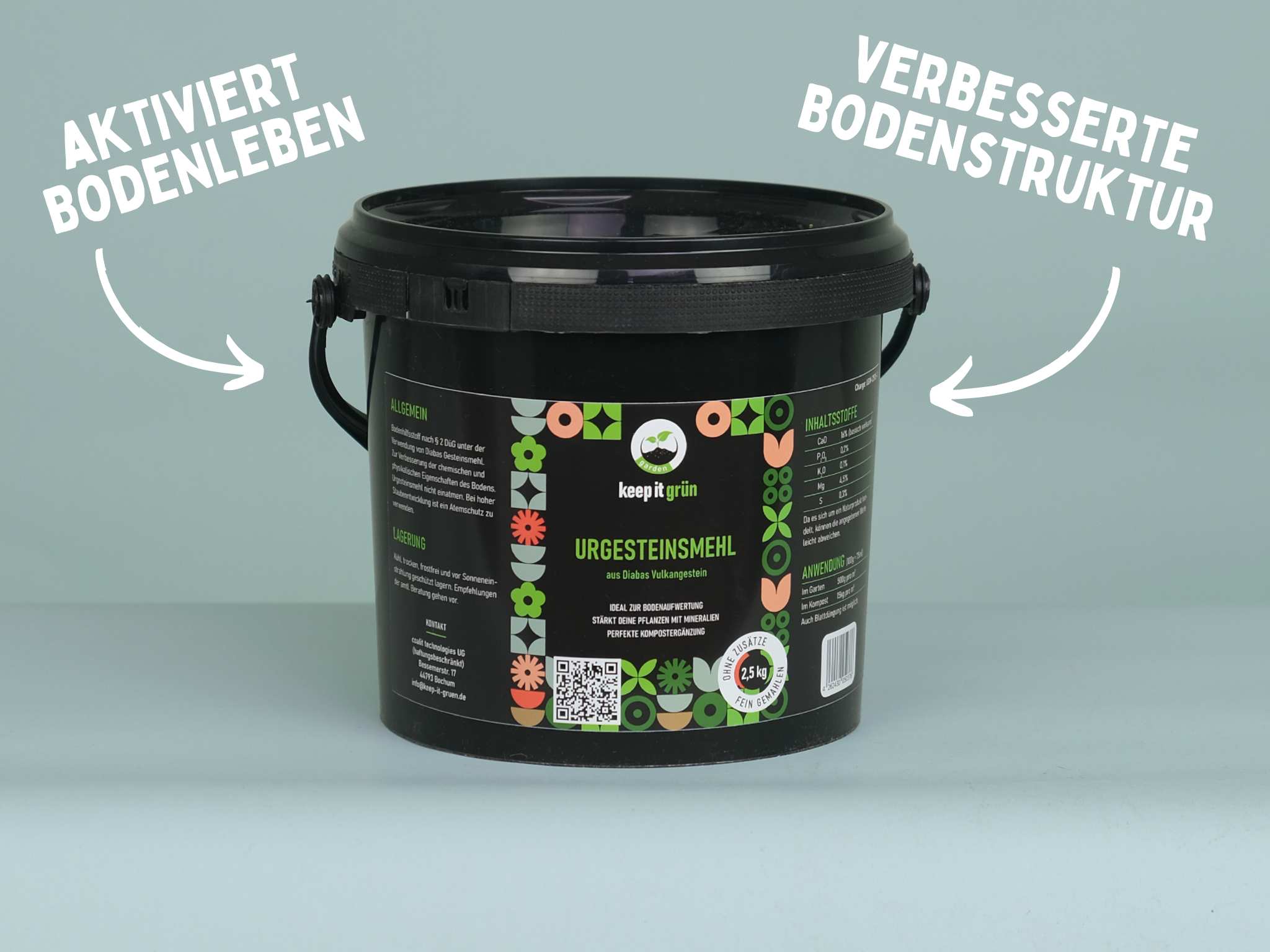 reines Diabas Urgesteinsmehl (2,5kg)