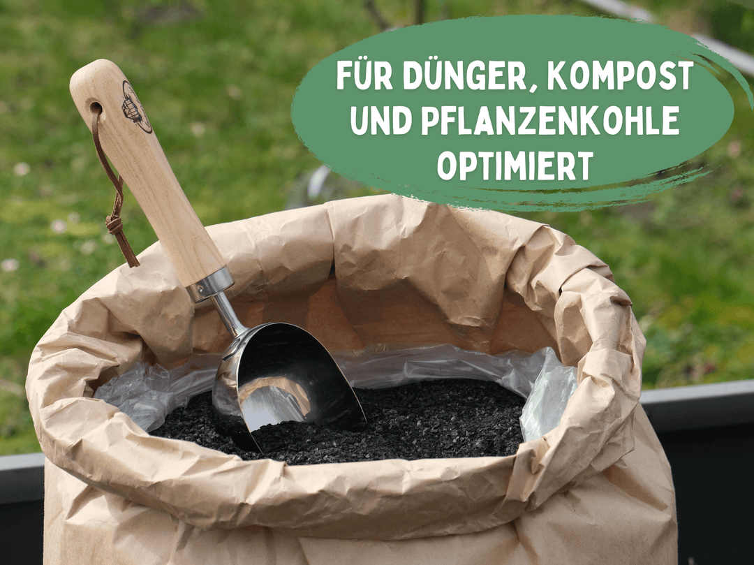 Gartenschaufel für Kompost, Dünger & Pflanzenkohle👨🏻‍🌾 – keep it grün