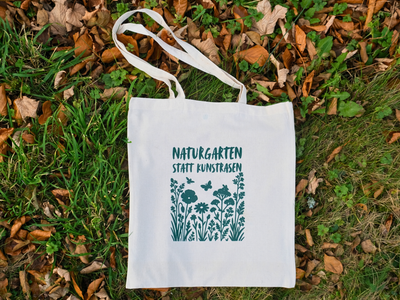 Tragetasche - "Naturgarten statt Kunstrasen" aus Baumwolle