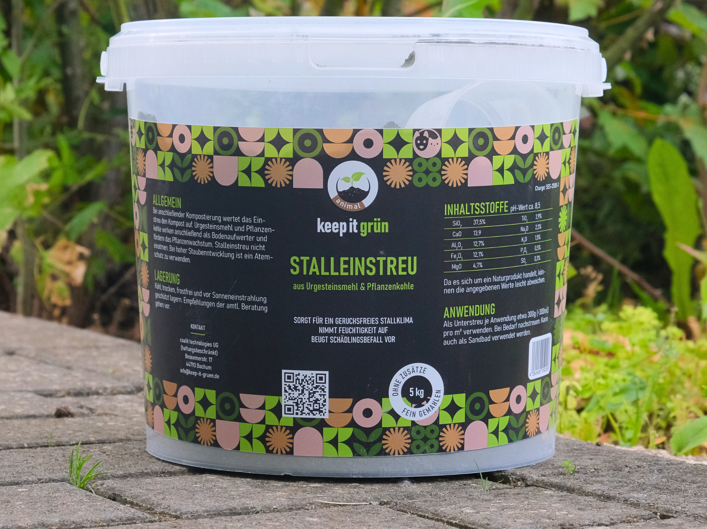 Premium Stalleinstreu mit Pflanzenkohle (5kg)