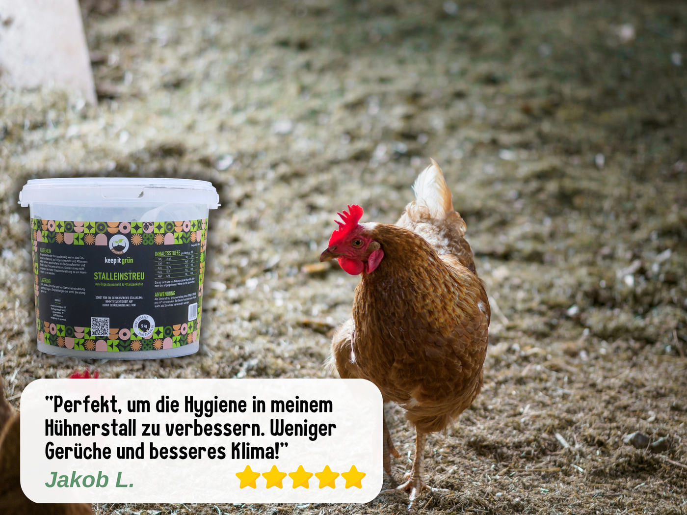 Premium Stalleinstreu mit Pflanzenkohle (5kg)