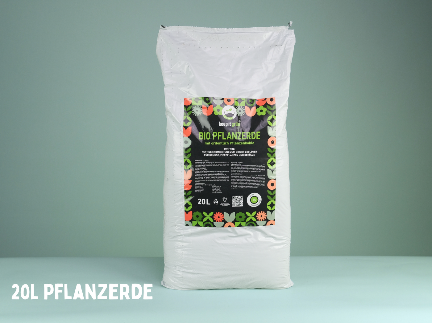 Bio Pflanzerde mit Pflanzenkohle 20l (torffrei)