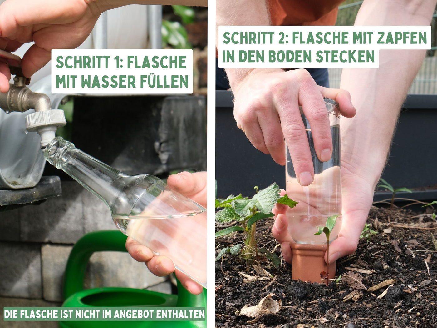 Bewässerungszapfen für Glasflaschen