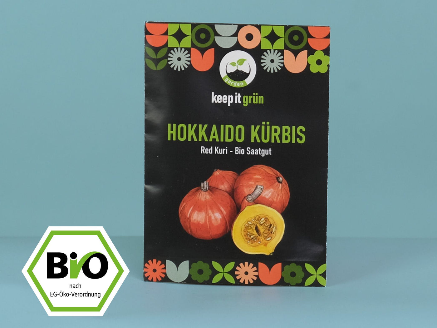 Bio Saatgut Hokkaido Kürbis 'Red Kuri' – keep it grün