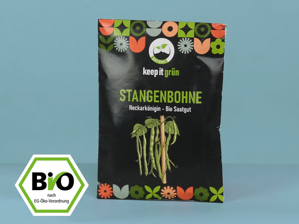 Bio Saatgut Stangenbohne 'Neckarkönigin' – keep it grün