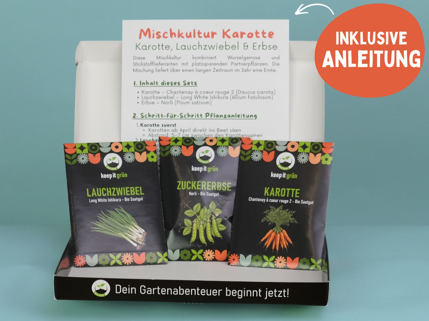 Bio Saatgut Mischkultur-Set 'Karotte' – keep it grün