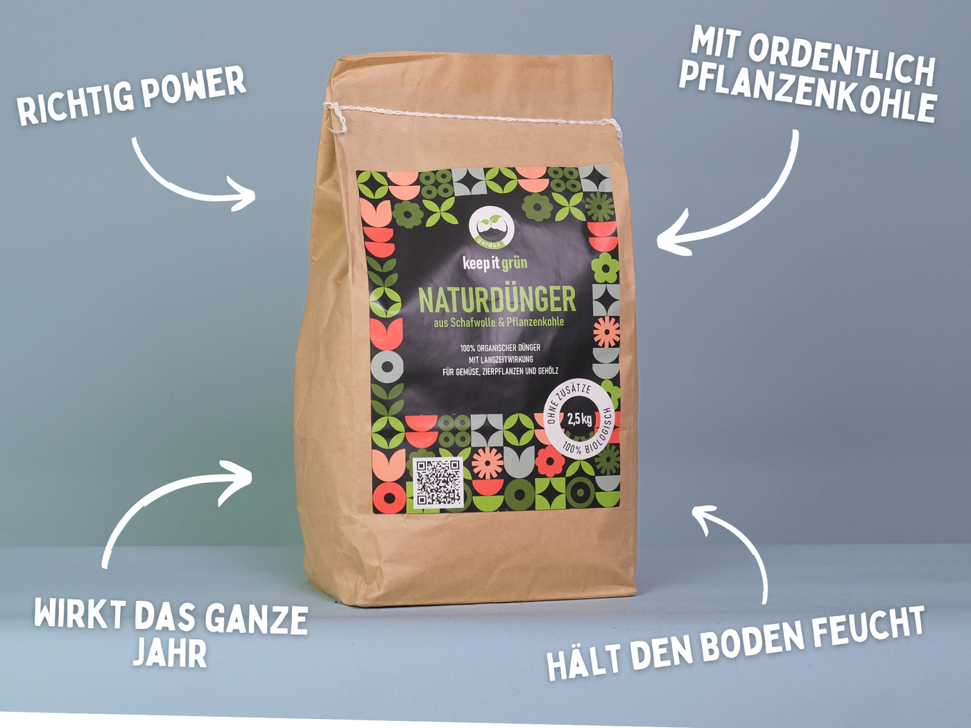 Bio Naturdünger mit Pflanzenkohle (2,5kg)