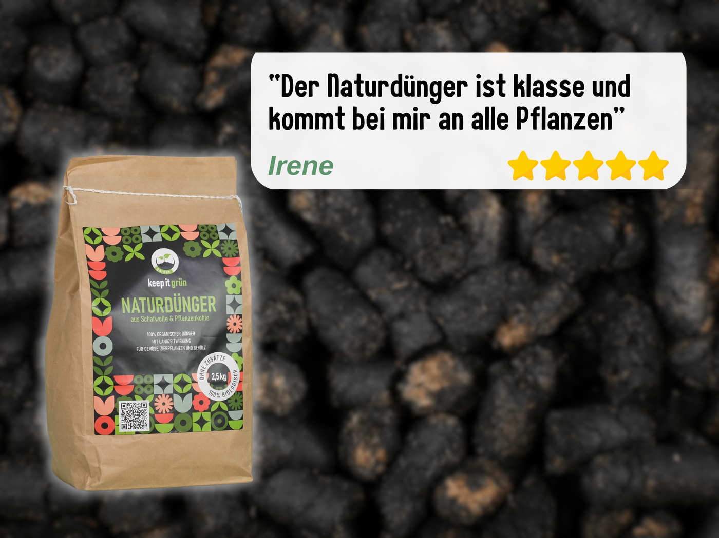 Bio Naturdünger mit Pflanzenkohle (2,5kg)