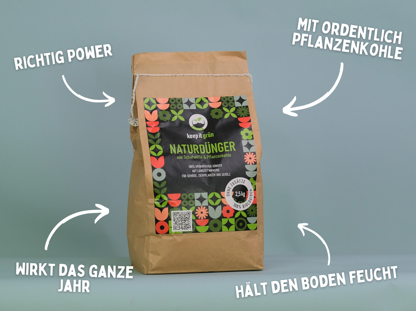 Bio Naturdünger mit Pflanzenkohle (2,5kg)