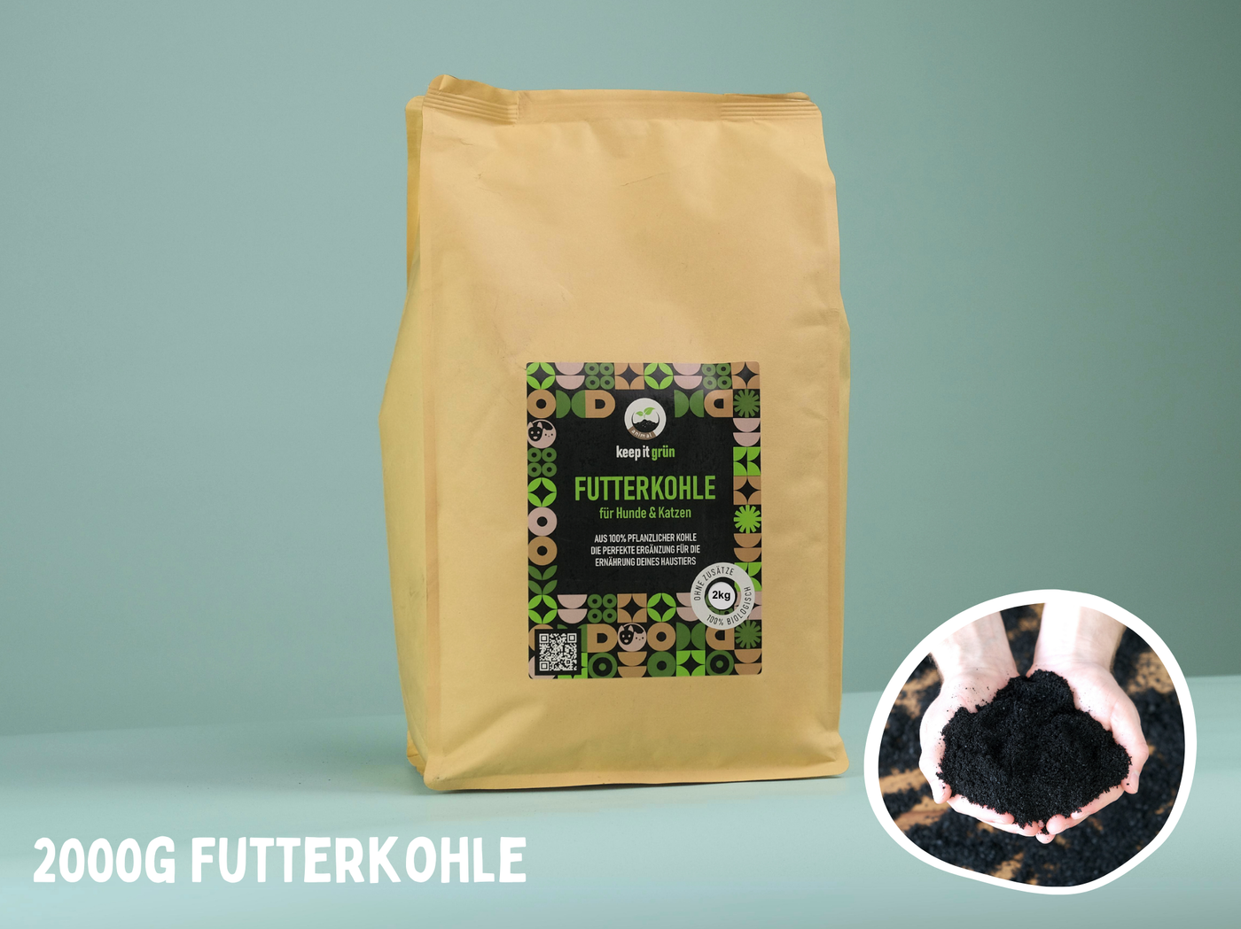 Futterkohle für Hunde und Katzen